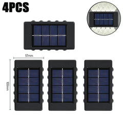 10 LED Solar Wall Lamp Outdoor Waterproof Solar Powered Light UP and
