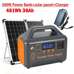 500W 220V Portable Power Station 500Wh 461Wh Solar Generator Emergency Power Bank Power Supply for Home Outdoor Camping Stall