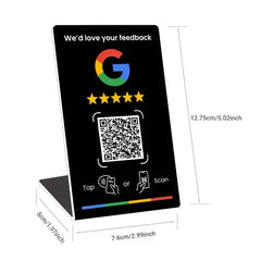 1PCS 13.56mhz Nfc 215 programmable QR code Google Review Card Nfc For Google Comment Review Tap Cards
