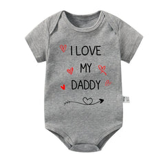 I Love My Daddy Toddler Boys Girls Summer Short Sleeve Bodysuit Gender Neutral Baby Romper Infant Clothes Father's Day Best Gift