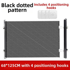 Retractable Pet Fence For Dogs And Cats Indoor Balcony Barrier Portable Playpen Safety Gate Black Home Building Hardware