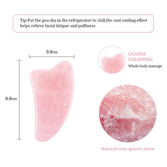 Natural Rose Jade Gua Sha Gouache Scraper Massager for Face Body Facial Skin Lifting Wrinkle Remove Beauty SPA Care Tools