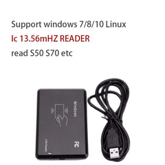 Smart RFID Card Reader 125KHz 13.56MHz ID IC Dual Frequency Nfc Card Encrypted Programmer Reader With USB Interface