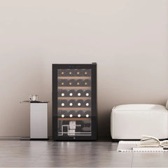 24 Bottle Wine Cooler, Compressor Cooling Wine Fridge, Constant Temperature Wine Cabinet with Air Cooling for Home Use