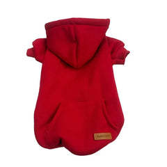 Winter Dog Clothes for Small Dogs Warm Fleece-Lined Hoodie Cozy Cotton Pullover Sweater Puppy Cute Pet Outfits for Cold Weather
