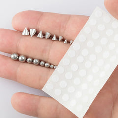Fake Piercing Stud Set Fake Nose Ring Stud with Sticker Pack Fake Eyebrow Lips Piercing Non Piercied Earring Stud Body Jewelry