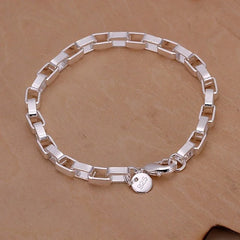 Fine 925 Sterling Silver Noble Nice Chain Solid Bracelet for Women Men Charms Party Gift Wedding Fashion Jewelry Hot Model