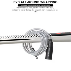 Portable Bike Anti-theft Ring Lock High Security Scooter Electric E-Bike Road Bike Lock Sliver Bicycle Cable Locks