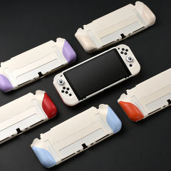 2023 New Switch OLED Case Game Console All-in-One Case Surface Silicone Oily Grip Color Clash