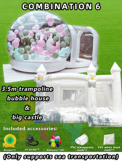 Aesthetic Clear Inflatable Balloon House Modern White Bubble House for Wedding Backdrop Baby Shower Party Event Decor