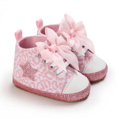0-18m Baby Shoes Infant Pre-Walker Shoes, Cute Pink Theme Casual Flat