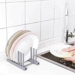 Kitchen Storage Rack Pot Cover Rack Stainless Steel Creative Bowl and Dish Storage Rack Kitchen Accessories