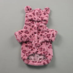 Pet Warm Clothes for Dog Cat Puppy Jacket with Lovely Ear Hat Fuzzy Coat  Sweatshirt Dog Costume Outfits for Small Medium Dog fo