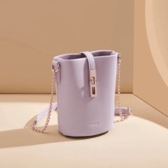 FOXER Chic Women's Shoulder Bag PU Leather Fashion Phone Bag Simple Lightweight Girl Travel Bag Small Crossbody Bag Purse