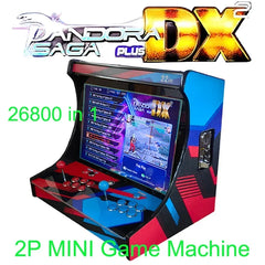 22" LCD Bartop Arcade Video Game Console, Built with SAGA PANDORA DX 26800 in 1, Coin Acceptor Joystick Button, 2 Players to TV