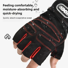 Workout Gloves for Men Women Half Finger Glove with Wrist Wrap for Sport Weight Lifting Training Bicycle Motorcyclist Gym Glove