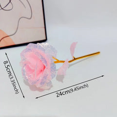 5/10/20PCS Valentine's Day Foil Plated Rose Gold Lasts Forever Love Wedding Decor Foil Rose Artificial Wedding Mother's Day Gift