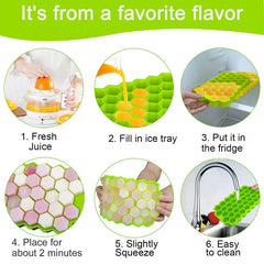 Ice Cube Maker Silicones Ice Mould Honeycomb Ice Cube Tray Magnum Silicone Mold Forms Food Grade Mold for Whiskey Cocktail