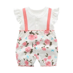 3-18 Month Baby Summer Clothes Rompers Girls Overalls Short Sleeve
