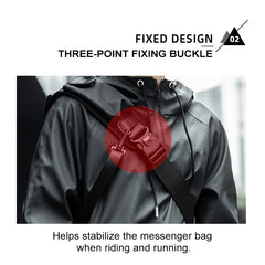Hot Selling Oxford Male's Messenger Bags Simple Cycling Sports Black Breathable Fashion Outdoor Sling Antitheft Crossbody Bag