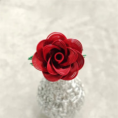 Aluminum Wire Eternal Rose Decoration (1 Piece) - Creative Eternal Love Artificial Flower DIY For Valentine's Day Wedding
