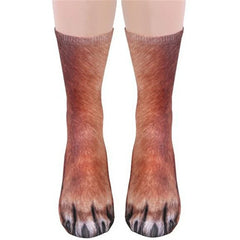 Unisex Funny Print Animal Paw Sole Socks Kawaii Cute Casual Happy Fashion Tube Sokken For Men Women Novelty Gift Dropship