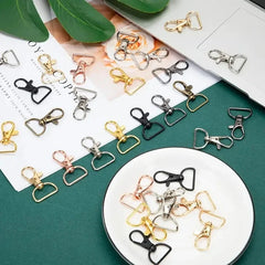 8/15/25/50/80pcs Swivel Snap Hooks D-Ring Keychain Clips Lanyard
