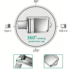 Mini 512GB OTG USB Flash Drive USB 3.0 Type C For iPhone iPad 32G 128GB 256GB Pendrive Samsung Android Laptop Memory Phone Stick