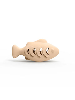 Fish-Shaped Cat Chew Toy - Dental Treat Dispenser Puzzle, Safe Silicone, No Battery, Interactive Pet Snack Game