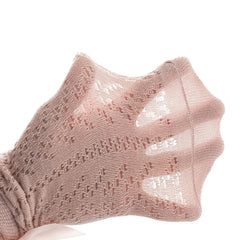 Summer Baby Girls Socks Toddler Bow Long Sock Kids Knee High Soft Cotton Mesh Stocking Spanish Style Hollow Out Lace Socks 0-3Y