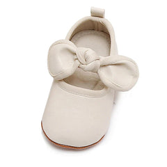 Citgeett Autumn Infant Baby Girl Princess Dress Shoes Leather Bowknot Flats Crib Shoes Non-Slip Shoes