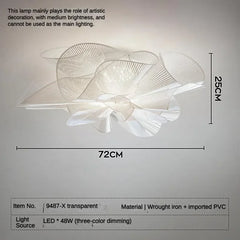 Nordic hallway ceiling chandelier Black/White PVC flower Pendant Lights living room Bedroom lights decoration modern led lights