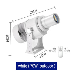 Custom Led HD Gobo Logo Projector Indoor Outdoor Ip67 Waterproof Rotating Advertising Image Projection Light For Floor Wedding