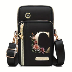 Huaben Letter Z Printed Fashion Casual Messenger Bag Change New Nylon Cloth New Mobile Phone Bag Women's Bag