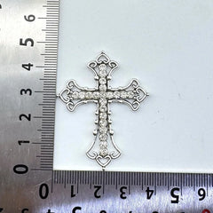 5/20PCS Alloy Accessories: Customized Full-Diamond Large Cross Rhombus Pendant DIY Handmade Keychain Bag Hanging Ornament