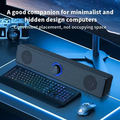 Wireless Bluetooth and PC Soundbar Wired Speaker USB Powered Soundbar for TV Pc Laptop Gaming Home Theater Surround Audio System