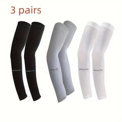 3Pairs Breathable Sun Protection Sleeves UV Protective Gear for Outdoor Adventures Sports And Driving