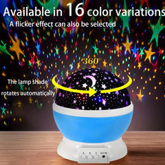LED Night Light Nebula Star Projector 360 Degree Rotation 12 Light Color Changing with USB Cable Romantic Gifts for Women Child