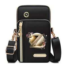 Huaben Letter Z Printed Fashion Casual Messenger Bag Change New Nylon Cloth New Mobile Phone Bag Women's Bag