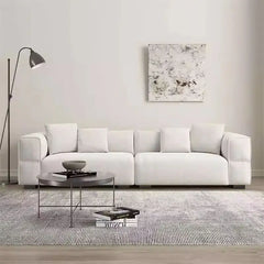 Modern Living Room Sofa Set With Comfort Cushions And Composite Fabric Upholstery For Family Seating And Home Lounge Use