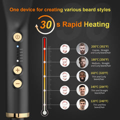 Anlan Beard Hair Straightening Brush Hot Heated Comb Men Beard