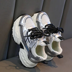 Children Mesh Sports Shoes 2025 Spring New Kids Sneakers for Girls Boys Lightweight Soft-soled Toddlers Running Chunky Sneakers