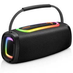 RGB Lights Portable Bluetooth Speaker, IPX7 Waterproof, 24H Playtime, Bluetooth 5.3, Outdoor Wireless Speaker with Hands-Free Mic.