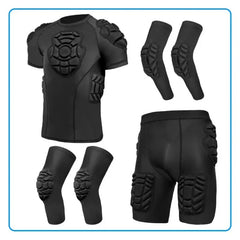 Impact Resistant Goalkeeper Clothing- Men's Compression Jersey & Shorts for Football Basketball Sports