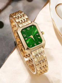 Ladies Quartz Watch Set with Embedded Jewelry Birthday Gift Not including Box Elegant Timepiece And Accessory Combo