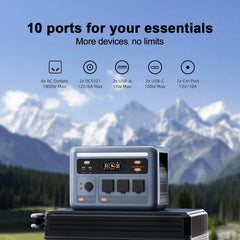 OSCAL PowerMax1800SE Portable Power Station 1800W 1024Wh Solar Generator with LiFePO4 Battery Fast Charging Smart App Control