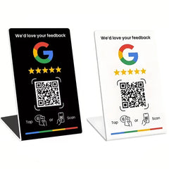 NFC215 Programmable for Google Review Card NFC Station Table 13.56Mhz QR code can be independently set to link Standing Card