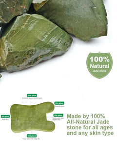 Natural Jade Stone Scraping Gua Sha Board Massager Face SPA Guasha Acupuncture Skin Beauty Facial Care Massage Tools