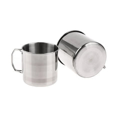 1pc Stainless Steel Folding Handle Cup Portable Carabiner Cup Outdoor