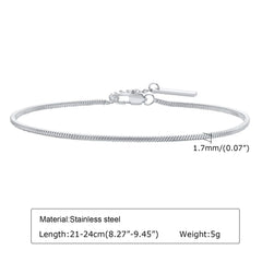 1/2/3pcs Chain Bracelet for, Stainless Steel Twisted Rope Cuban Chain